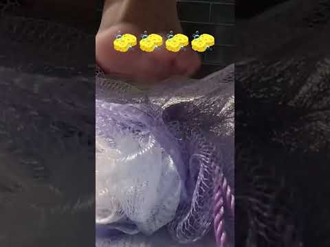 Foot ASMR with a community favorite scratchy trigger - the loofah!