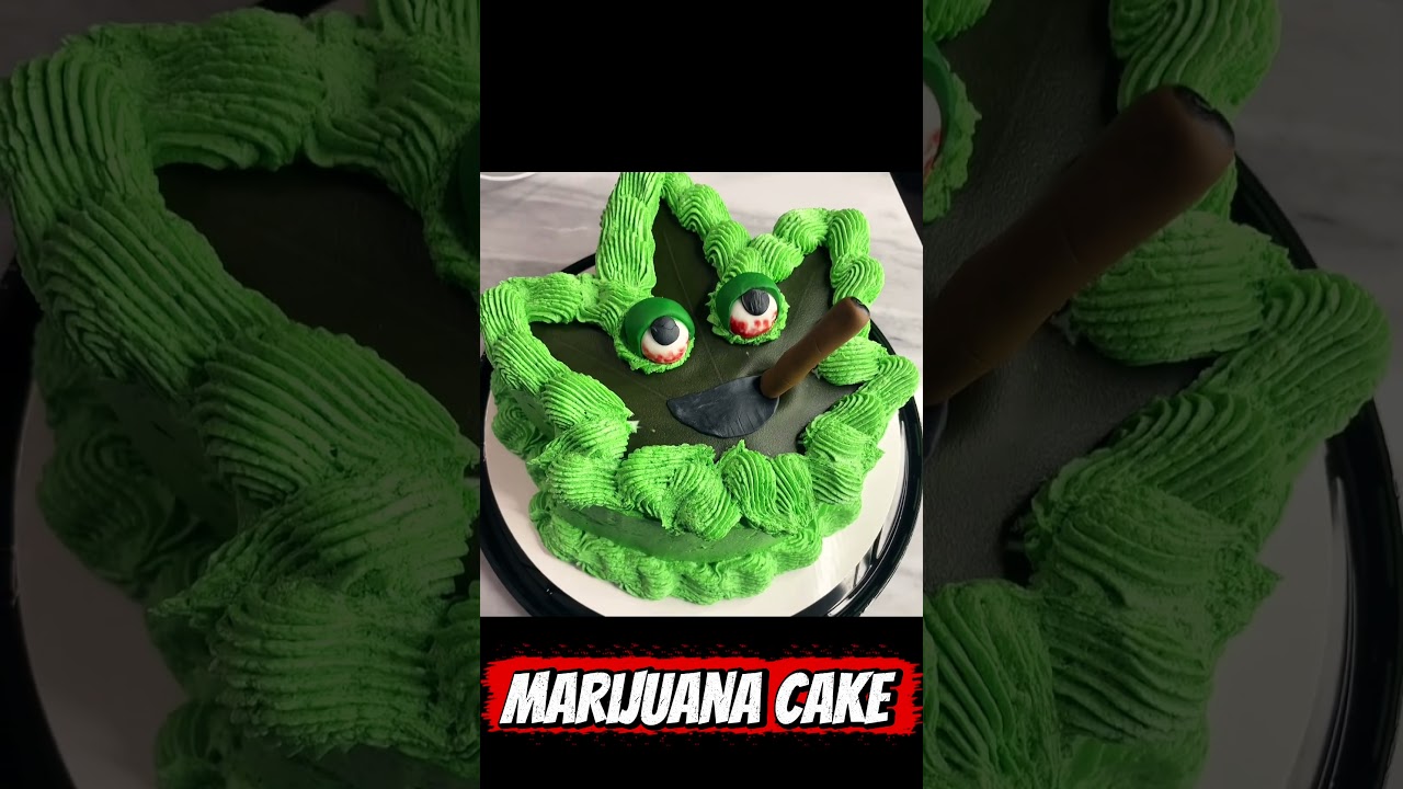 Marijuana theme cake