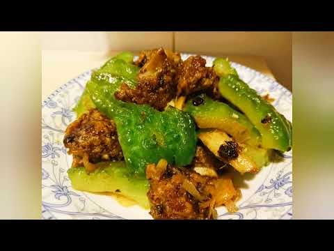 Tumis Pare Daging Babi