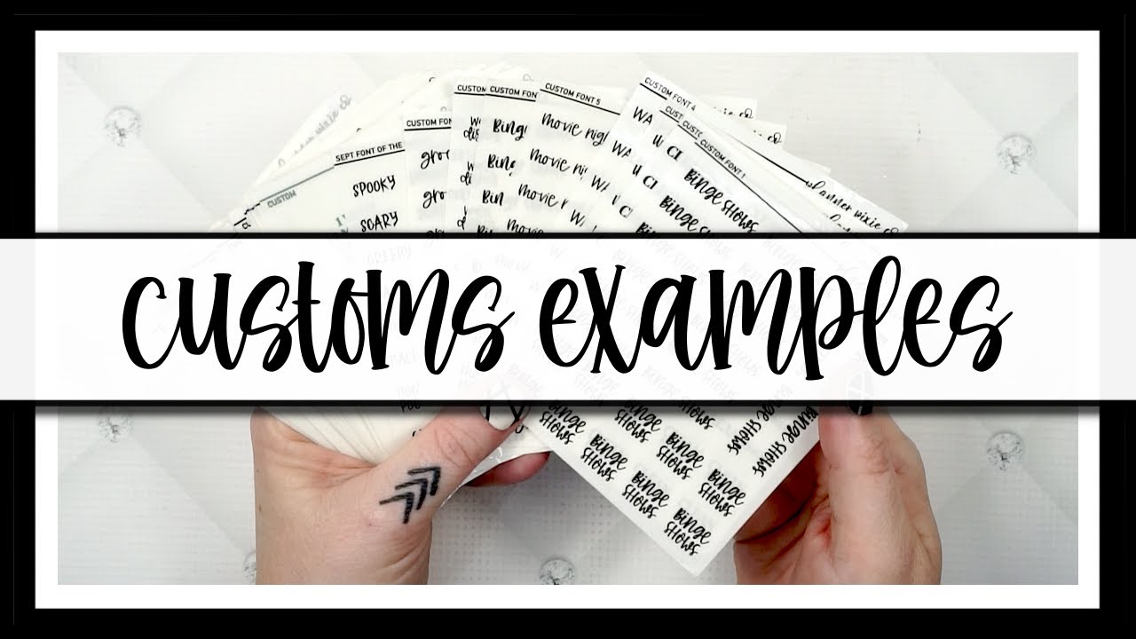 September Customs Examples and New Custom Listing - YouTube