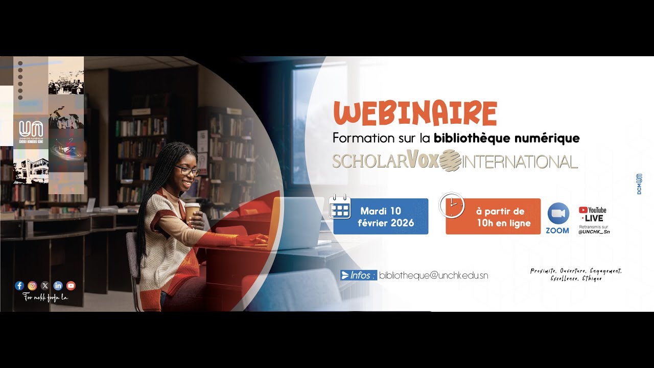 Webinaire de formation sur la bibliothèque numérique Scholarvox International
