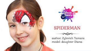 Spiderman  the face paint tutorial