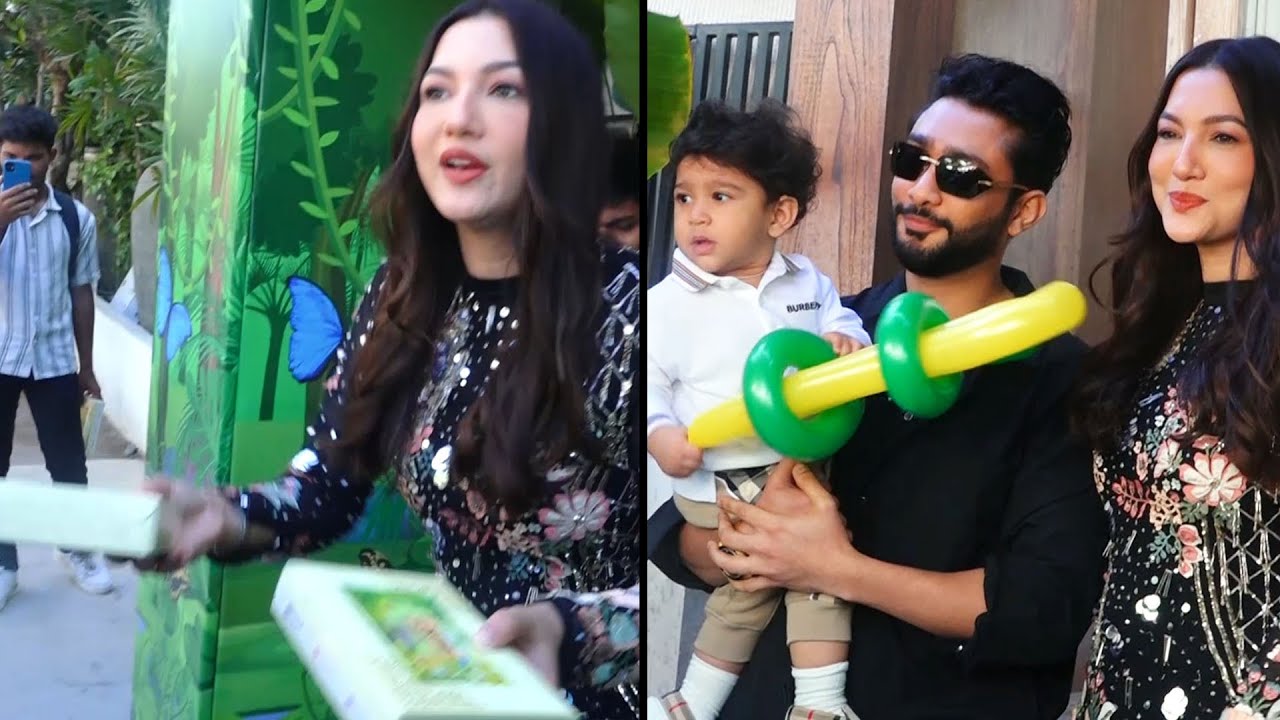 Gauahar Khan Distributes Sweets To Media For Of Son Zohan 1st Birthday ...