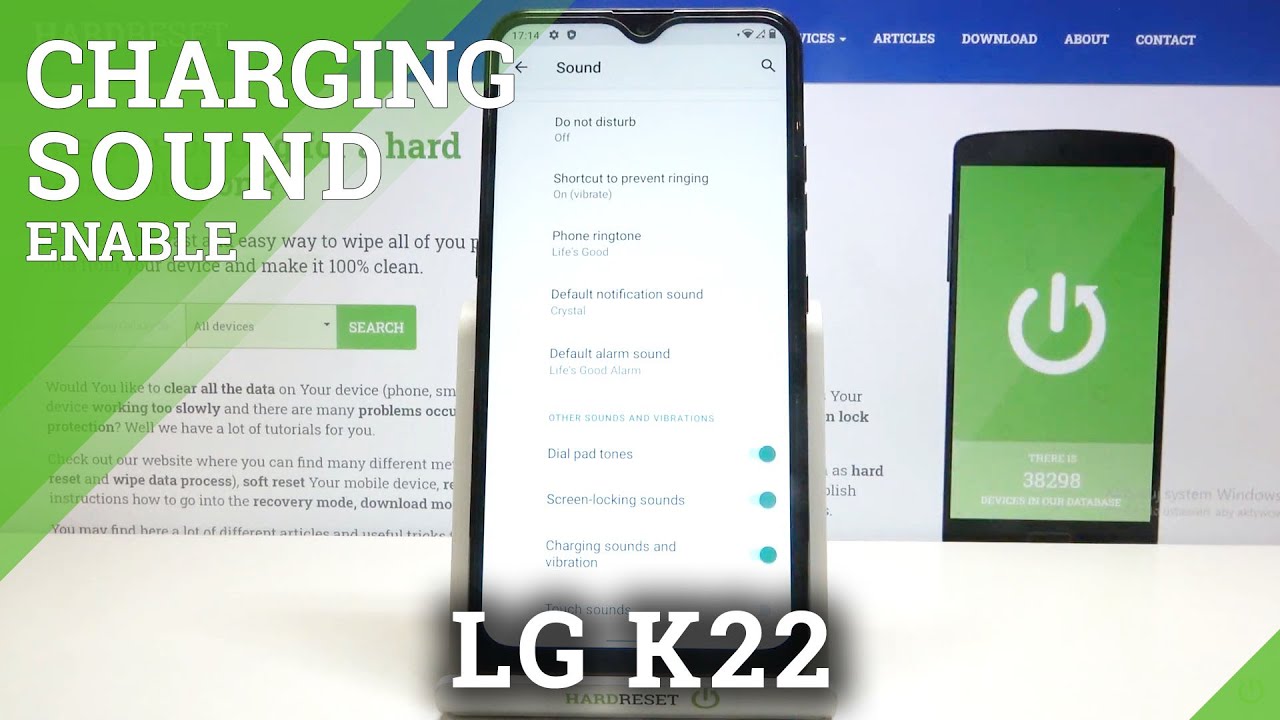 How to Enable Charging Sound on LG K22 Turn On Charging Sound YouTube