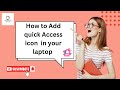 How to add a Quick access icon(wifi, hotspot, bluetooth..) in your laptop#viralvideo #computertips