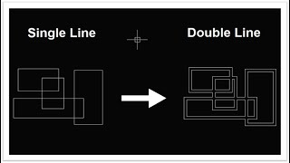 How to make double line form a single line in YQArch | Convert single line to double line in AutoCAD
