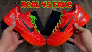 Kobe 6 Reverse Grinch - Real vs Fake “Best UA”