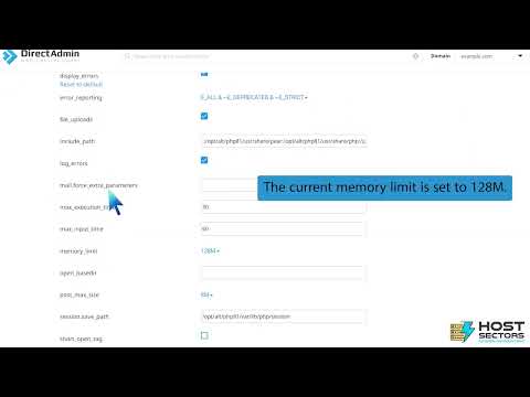 How to increase or decrease PHP Memory Limit via CloudLinux Selector in DirectAdmin   HostSectors