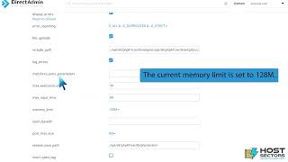 How to increase or decrease PHP Memory Limit via CloudLinux Selector in DirectAdmin   HostSectors