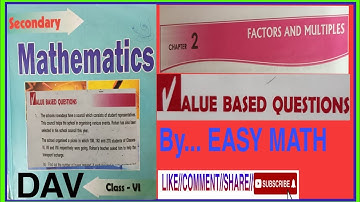 DAV Class 6 Maths Chapter 2 Value Based Questions@skyeasymath873