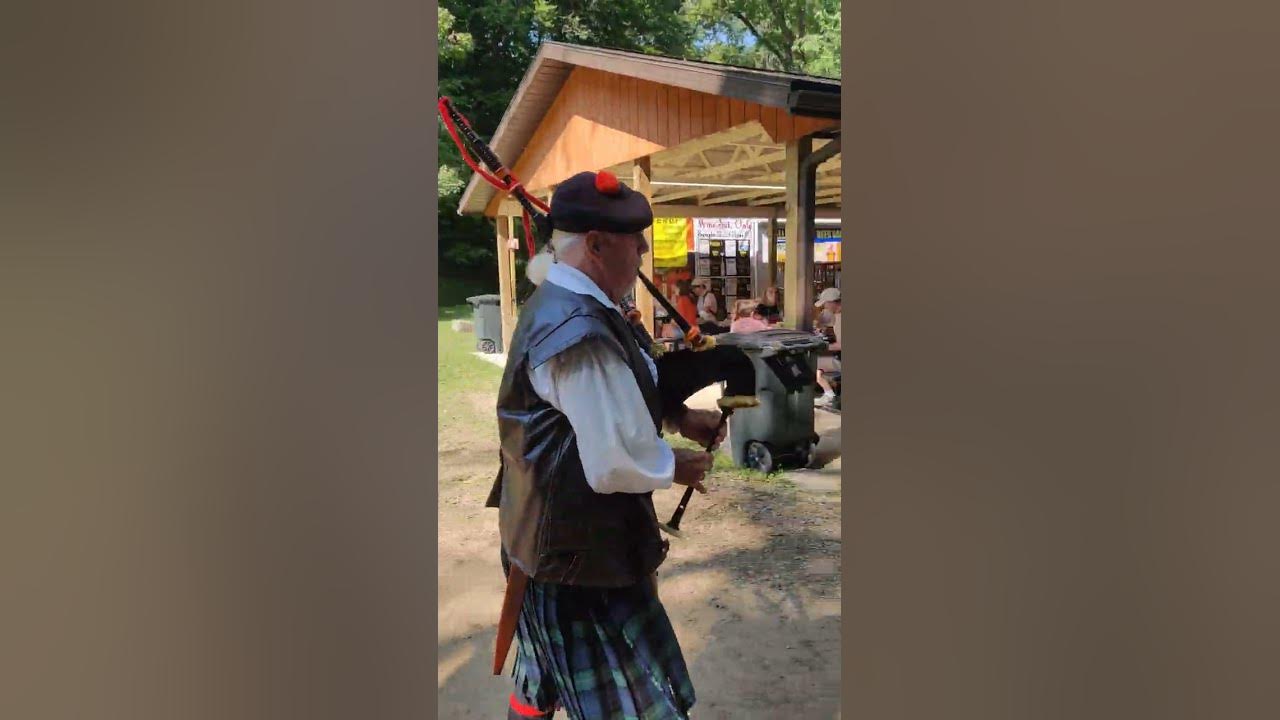 Bagpiper at Yankee Peddler festival 2022 YouTube