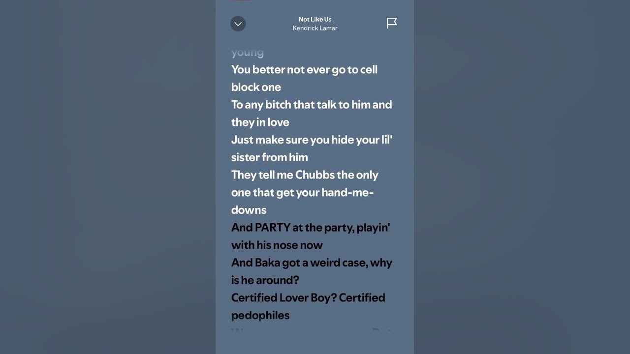 Kendrick Lamar - Not Like Us #trending #hits #lyrics #spotify #music #newmusic #kendricklamar