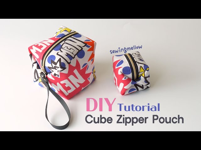DIY | How to make a Dice Pouch | Cube Zipper Bag | Box Pouch 