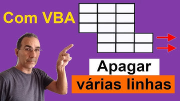 Apagar linhas das células selecionadas - Veja como deletar várias linhas ao mesmo tempo com VBA.