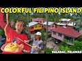 Colorful filipino island village  beautiful muslim community in balabac palawan