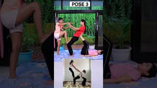 Trying Out Yoga Poses | Fun Games Challenge #shorts | DIY Queen