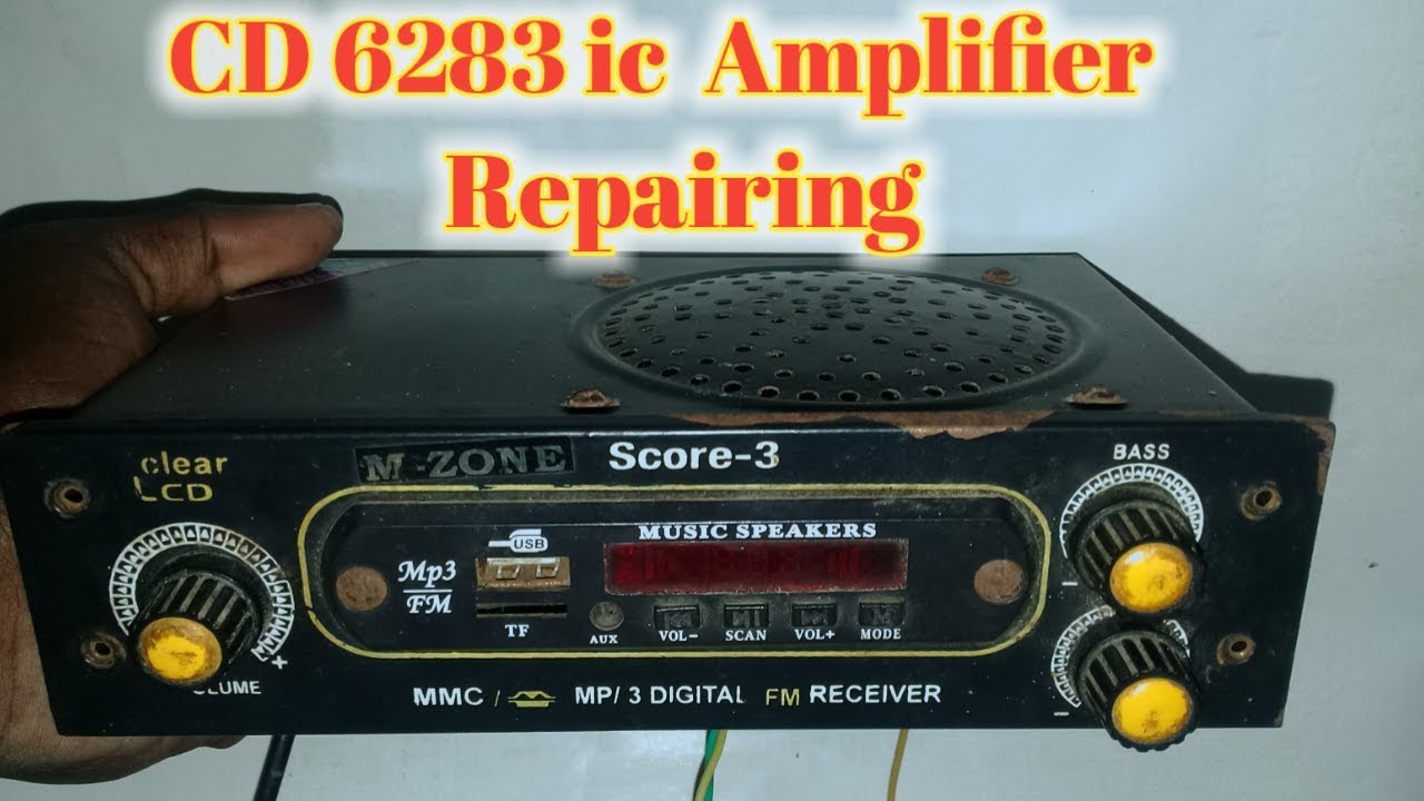 CD 6283 ic amplifier repairing - YouTube