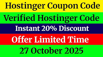 Hostinger Coupon Code for Beginners (27 October 2025) – Start Cheap Today