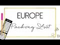 Your Complete Packing List For Europe (in Spring)