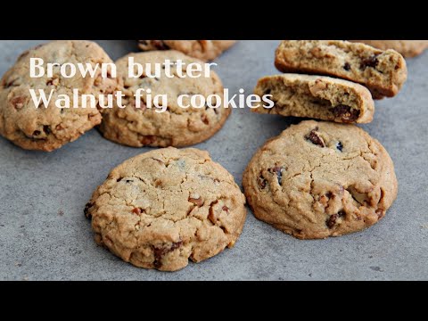 겉바 속쫀득한 브라운 버터 호두, 무화과 쿠키 만들기 🍪 : Brown butter walnut, fig cookies │<strong>Brechel</strong>
