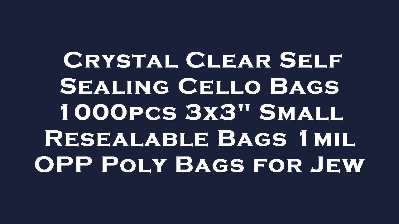 100 Clear Cello Bags 3x3 Inch Hang Top - Resealable OPP Poly Bags