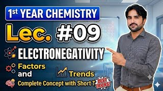 Electronegativity Trends in 8 Min | 1st Year Chemistry Ch3 | MDCAT + FSc Tricks