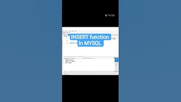 INSERT function in MYSQL #mysql #mysqltutorials #mysqldatabase #sql #sqlcommands #databaseconcepts