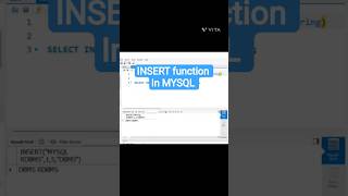 INSERT function in MYSQL #mysql #mysqltutorials #mysqldatabase #sql #sqlcommands #databaseconcepts