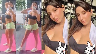 Nora Fatehi Shiws Off Her Amazing Results In Crop Top After Workout In Gym