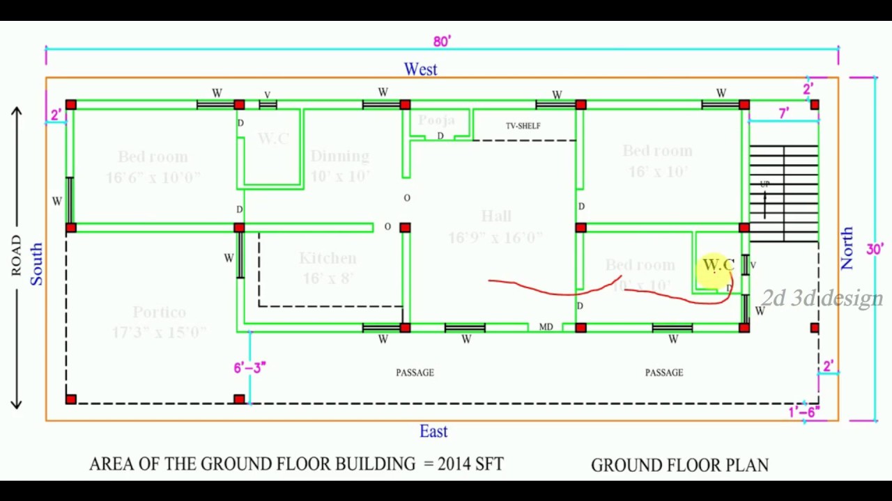 1st floor rent purpose house plan YouTube