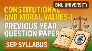 📚 1 sem B.com BNU | CMV-1| Previous Year Question Papers & SEP Syllabus 2025 |
