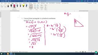 Rectangular to Cylindrical Coordinates and vise versa Conversion