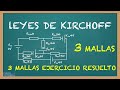 Dominando las Leyes de Kirchhoff: Ejercicio Resuelto con 3 Mallas para un Circuito Complejo