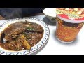 『夜勤明け一人飯』　メキシカンチリ＆麻婆茄子編
