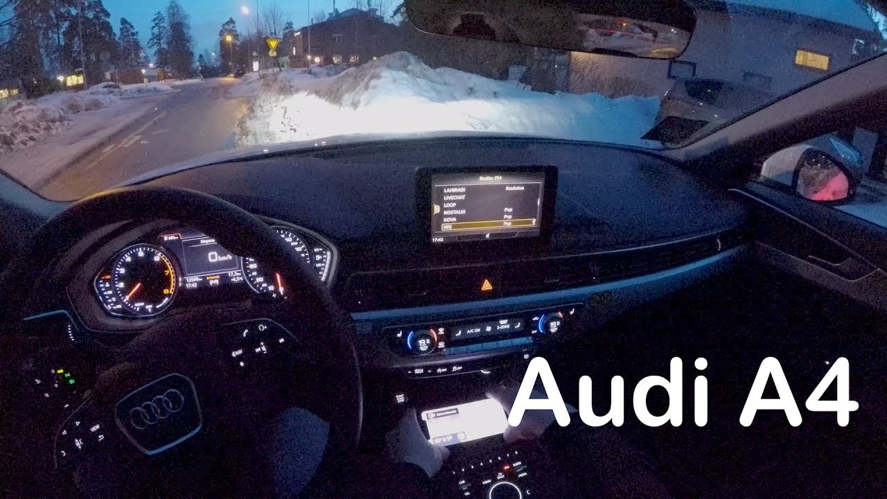 2018 Audi A4 Avant 190HP POV Winter Evening Drive - PointOfViewCars