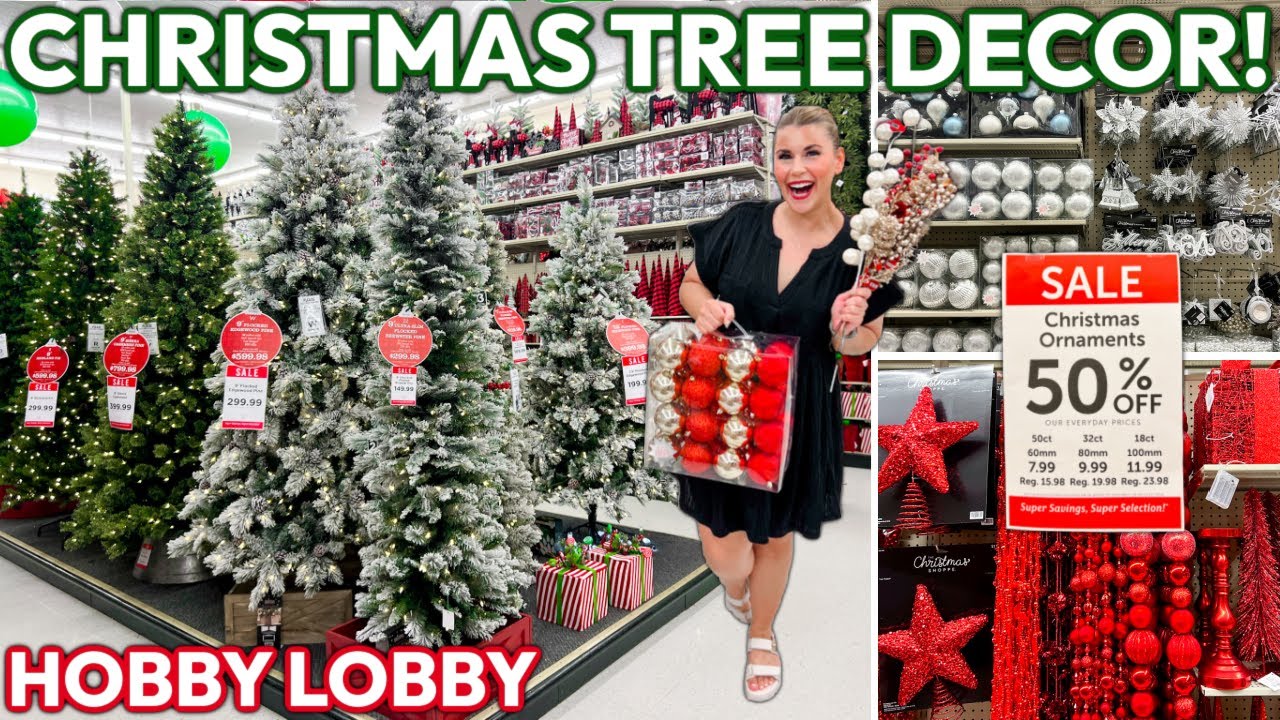2023 HOBBY LOBBY CHRISTMAS TREE DECOR 🎄  50% Off Christmas Decor,  Ornaments + Decorating Ideas 