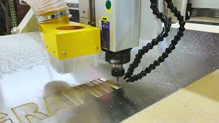 CNC Cutting Aluminum | Lettering Cut Outs on Techno CNC Router