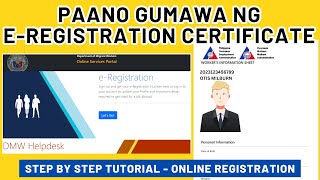 Paano kumuha ng ereg certificate | POEA Online e-Registration Certificate - 2023