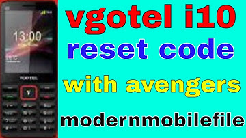 vgotel i10 reset code avengers