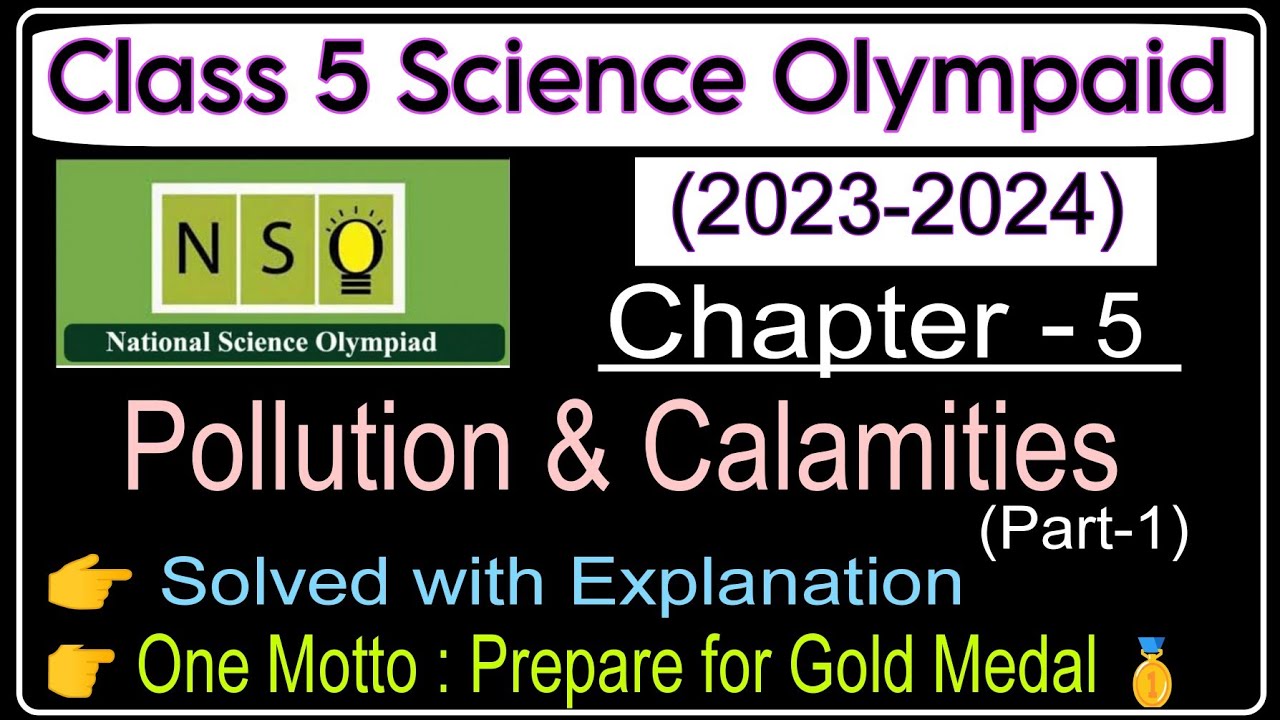 Class 5 Nso Science Olympiad (2023-2024) |Pollution and Calamities ...