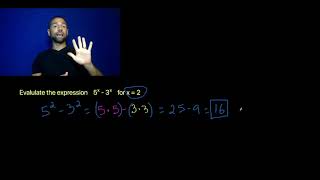 Evaluating exponent expressions with variables (ASL)