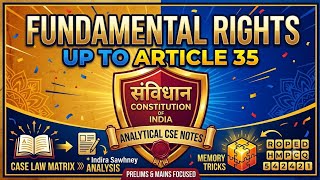 Complete INDIAN Polity for Bpsc | Fundamental Rights ( Articles 14 to 35)