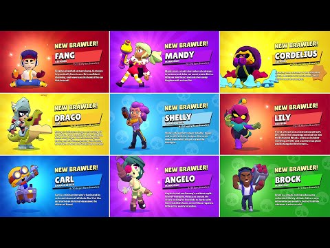 ALL 80 BRAWLER UNLOCK ANIMATIONS | Draco, Lily & More ..