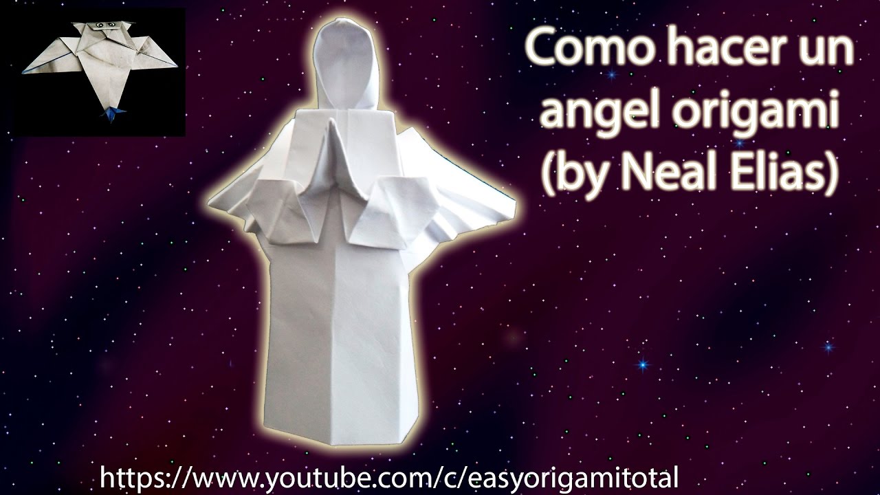 Angel origami, origami angel,origami Engel, Diseñado por Neal Elias
