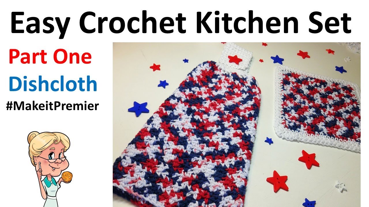 Espresso Crochet Kitchen Towel Set
