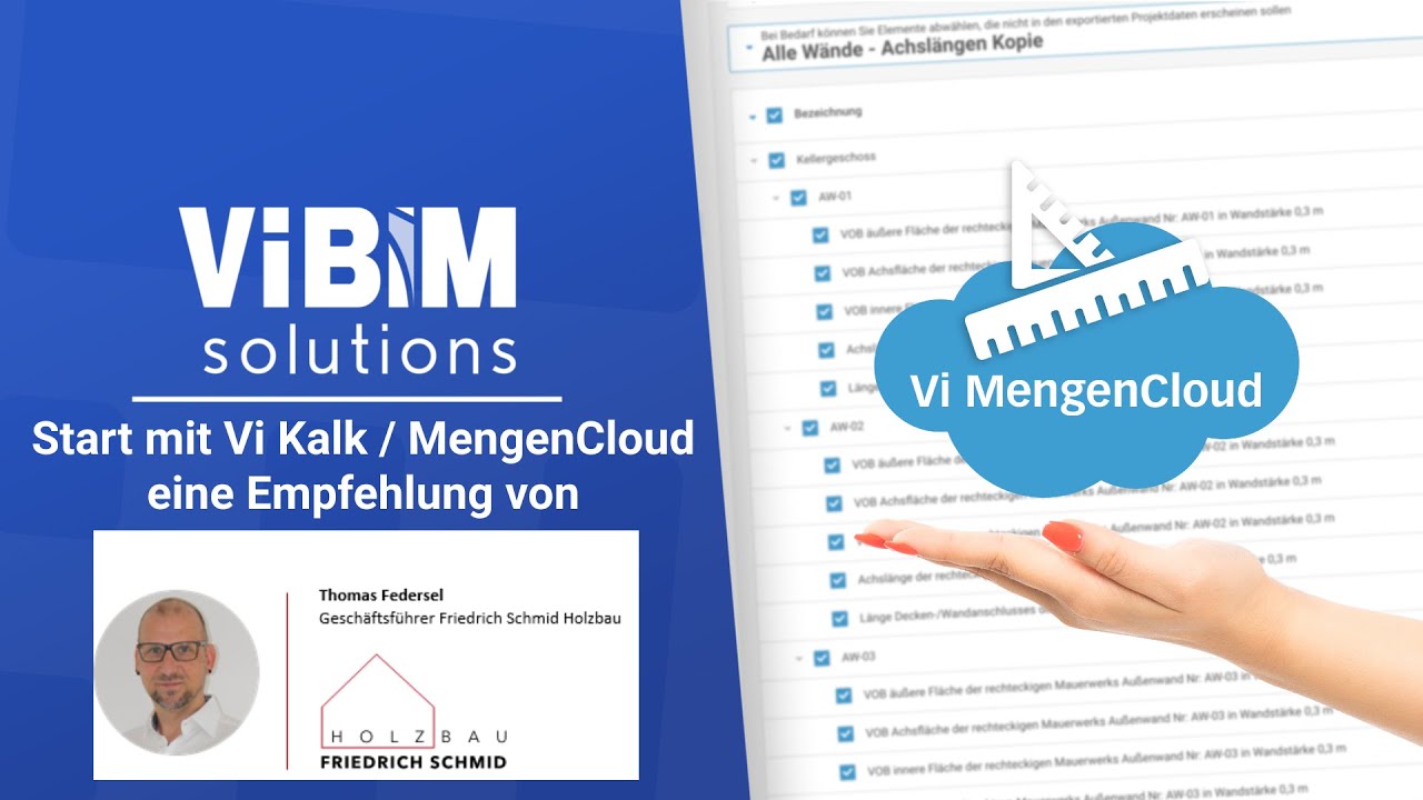 Vi BIM solutions - Start mit Vi Kalk oder der neuen Vi MengenCloud ...