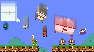 Every time Mario jumps, an object will appear from nowhere