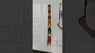Ladies Shirt Front Kaj Patti Design | 1 Inch Button Hole Patti Stitching Idea