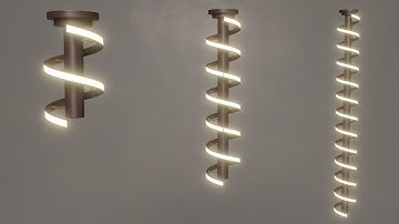 Blender 3D Modeling Timelapse- Spiral Lamp