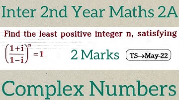Inter 2nd Year Maths 2A Complex Numbers@maths naresh eclass